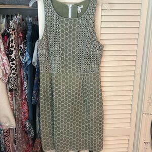 Olive green eyelet dress Sz 6
